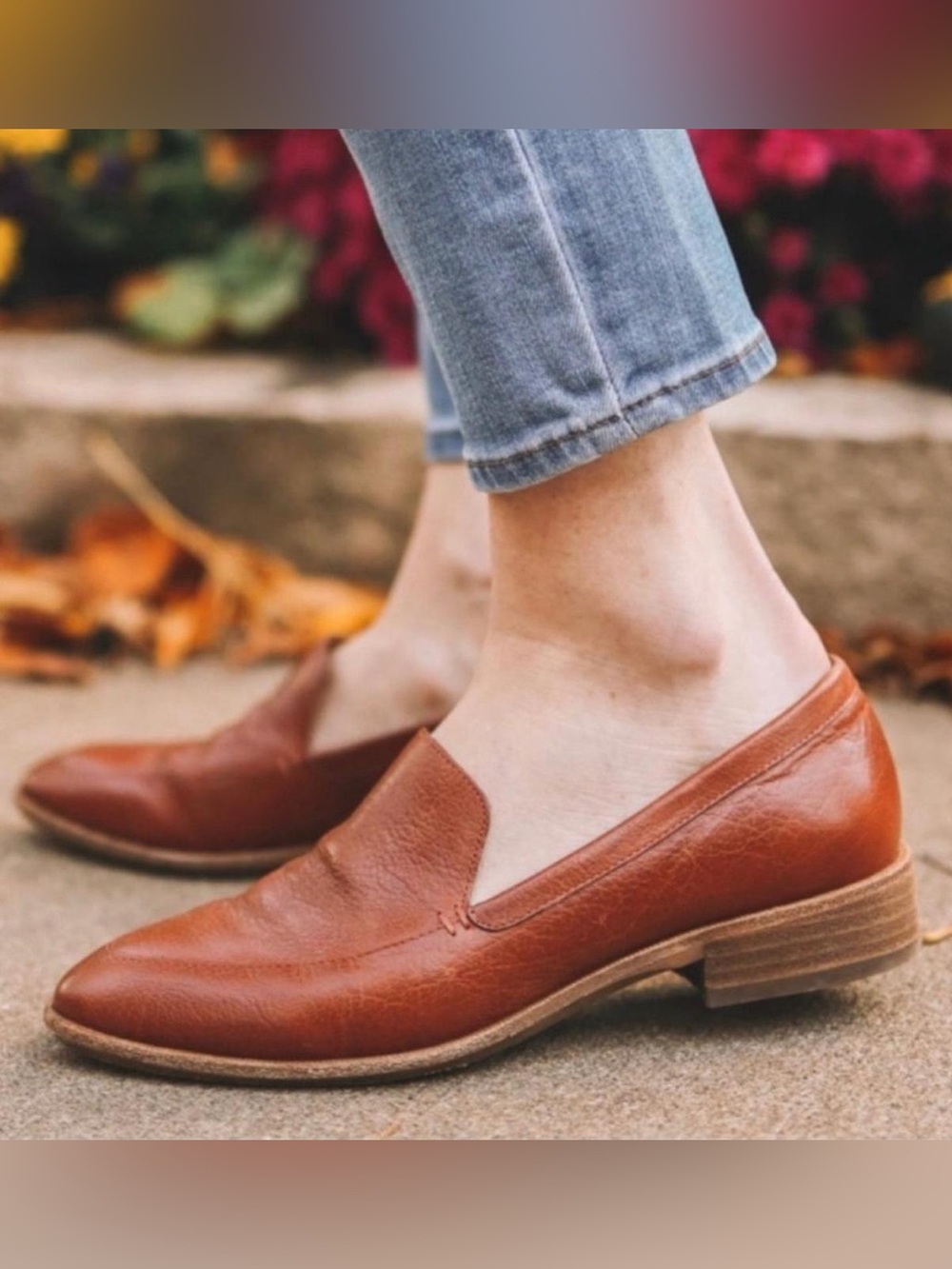 Madewell Cognac Leather Slip-On Loafer